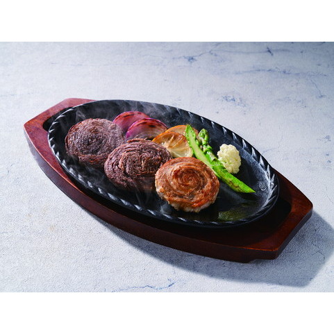 国産黒毛和牛と鹿児島県産黒豚のロールステーキセット